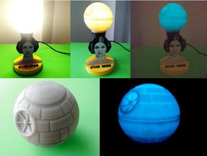 lámpara princesa leia de star wars art dibujo3d lithophanes litofania luz la noche 3d print model - Mito3D