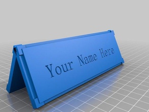 custom nameplate - 140x45mm signs & logos desk desktop home knick-knack nameplates office plate sign title 3d print model - Mito3D