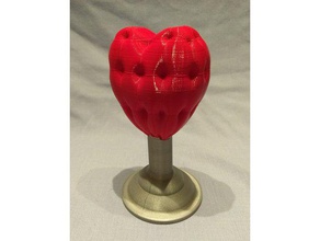 upholstered heart decor cushion gift hearts sweetheart valentine valentines day 3d print model - Mito3D