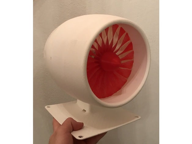 fan de turbo modèle jet moteur passe-temps en avion chasse rc turbine turboréacteur la ventilation le ventilateur 3D print model - Mito3D