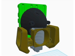 e3d i3 x transporte de montagem bowden w ventilador Impressora 3d peças hotend v6 hictop prusa 3d print model - Mito3D
