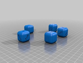critical failure dice v2 simplified 3d print model - Mito3D