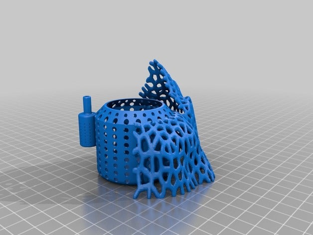 aquarium plant pot shrimp caves air bubbler pets 3D print model - Mito3D