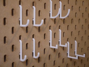 ikea sk dis Haken-Sammlung Werkzeug-Halterungen & - Boxen hack Haken ikeahack skadis makerspace pegboard montieren peg-board Wand-Haken die Wandmontage 3d print model - Mito3D