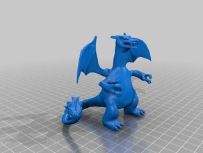 charizard brinquedos & games charmander charmeleon primeira geração pokemon 6 starter 3d print model - Mito3D