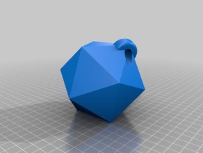 icosaedro chaveiro chaveiros 3d print model - Mito3D