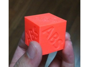 20mm abs cubo de teste A impressão 3d testes o 3d print model - Mito3D