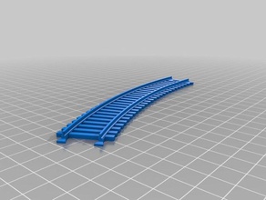 interlocking train track - curved 30 degrees mechanical toys h0 scale ho 3d print model - Mito3D