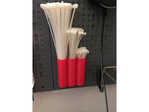 cable ties holder tool holders & boxes pegboard 3d print model - Mito3D