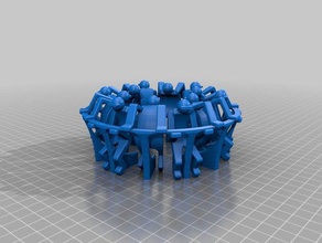 ring men art vase 3d print model - Mito3D