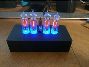 nixie clock case electronics tube tubehobby 3d print model - Mito3D