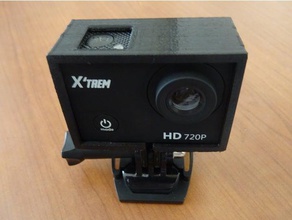 support go pro storex xtrem de la caméra 3d print model - Mito3D