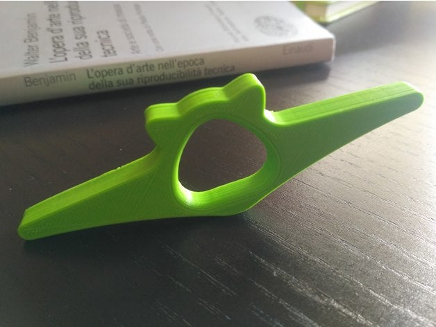 thumb book holder 3d printing bookmark reading 3D print model - Mito3D