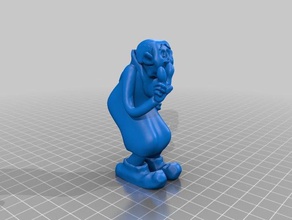 gargamel-happy art 3d printing fantasy minifigure sculpture 3d print model - Mito3D