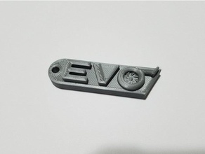 evo turbo keychain keychains evolution lancer mitsubishi 3d print model - Mito3D
