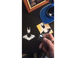 batman sh stencil art airbrush 3d print model - Mito3D