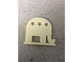 republican elephant office united states 3d print model - Mito3D