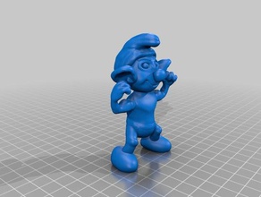 smurf - hefty art 3d printing fantasy figure sculpture smurfs toys 3d print model - Mito3D