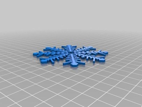 flocon de neige 2d art 3d print model - Mito3D