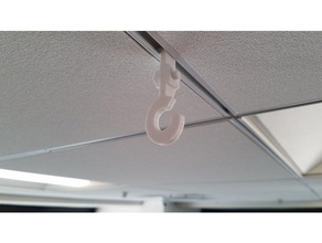 gancho del techo de la oficina en el 3d print model - Mito3D