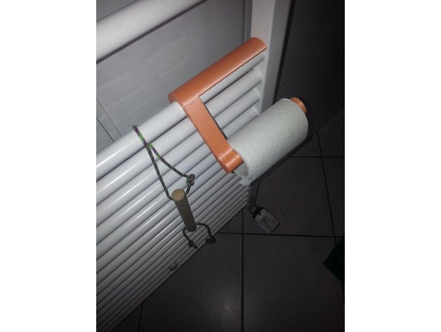 bok tuvalet kağıdı radyatör klibi oh banyo ısıtma basit tutucu 3D print model - Mito3D