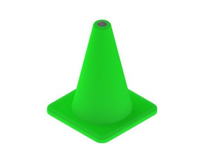 traffic cone 12inch sport & outdoors 3d print model - Mito3D