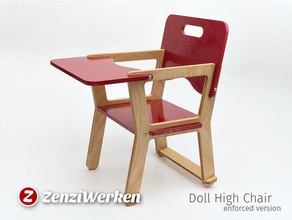 doll high chair enforced cnc model furniture router plywood stepcraft zenziwerken 3d print model - Mito3D