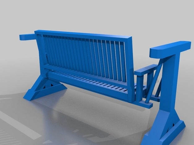 bench swing Holz Mathe-Kunst Bank 3D print model - Mito3D