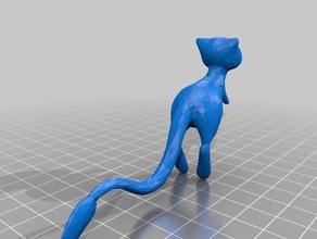 mew normal low poly creatures pokemon 3d print model - Mito3D