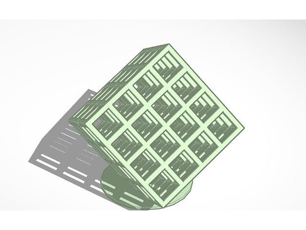 4 L'impression 3d tests L'imprimante de test l'indice référence treillis cube en surplomb torture 3D print model - Mito3D