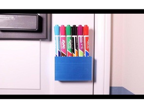 dry erase marker holder containers pen whiteboard 3d print model - Mito3D