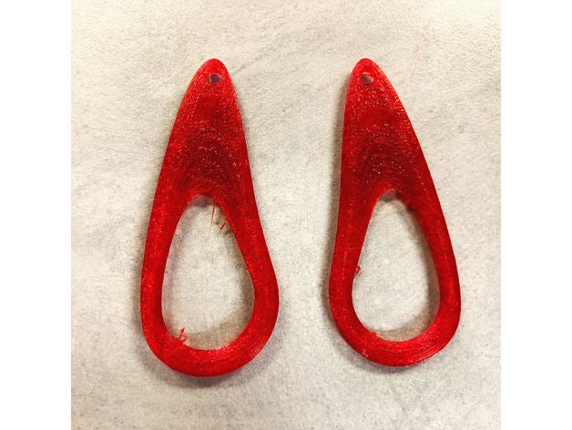 bizarre boucle d'oreilles des boucles d'oreille 3D print model - Mito3D