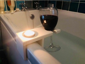 bathtub wine holder kitchen & dining wineglass glass 3d print model - Mito3D