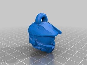 halo master chief kaskı Anahtarlık usta şef 3d print model - Mito3D
