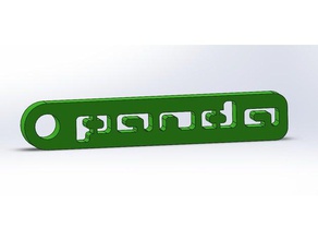 fiat panda chaveiro A impressão 3d chave chaveiros 3d print model - Mito3D