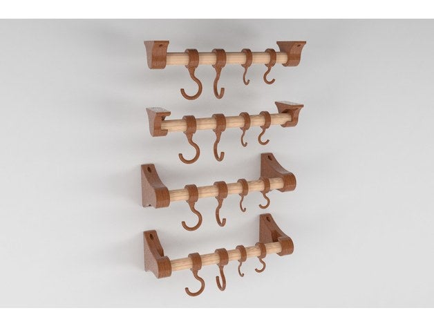 hook & hanger system organization cup cupboard kitchen rack workshop 3D print model - Mito3D