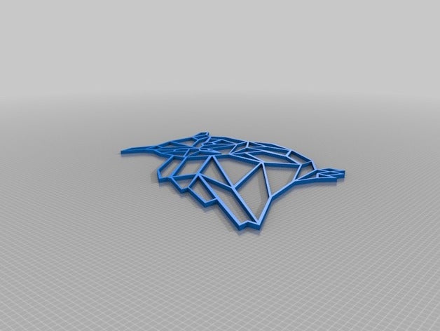 geometrische Eule 2d-Kunst Holz design 3D print model - Mito3D