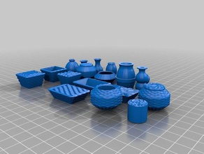 city blanos - baskets pots urns buildings & structures 3d print model - Mito3D