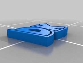 donkey kong clave de la cadena logotipo La impresión en 3d llavero el nintendo 3d print model - Mito3D