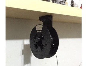 spool holder under shelf 3d printer accessories 3dmyd filaments porta bobina mount support 3d print model - Mito3D