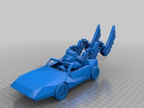trump delorian playing one more tomorrow song sculptures 3d print model - Mito3D