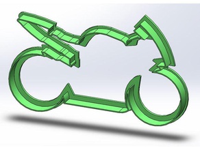 Motorrad Ausstecher Küche und Esszimmer cookie cutter moto 3d print model - Mito3D