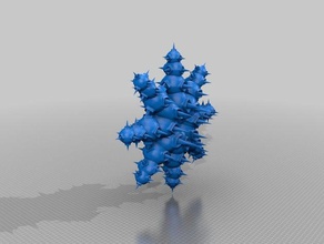 gothic snowflake math art 3d print model - Mito3D