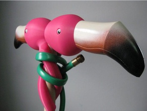 pink flamingo fortnite erntewerkzeug Requisiten Spitzhacke rosa 3d print model - Mito3D