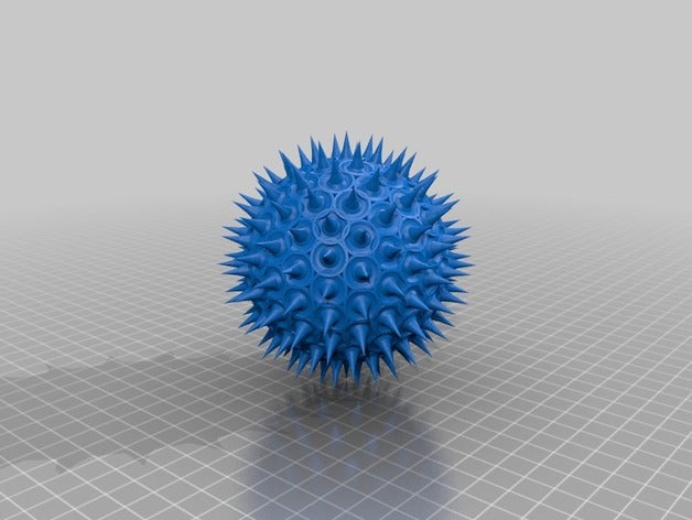 stachelball math art 3D print model - Mito3D