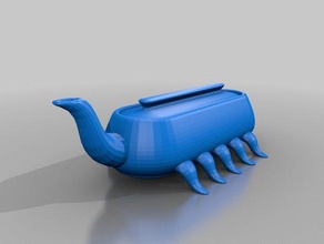 big teapot many feet decor 3d print model - Mito3D