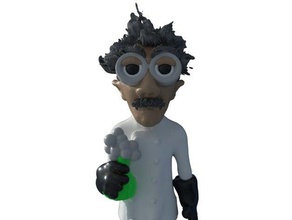 dr hans people figure figurine mad scientist oculus medium 3d print model - Mito3D