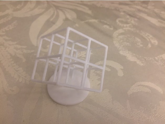 rudimentary torture lattice art cube test 3D print model - Mito3D