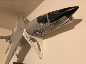 f-8 crusader montage mural r c véhicules support 3d print model - Mito3D