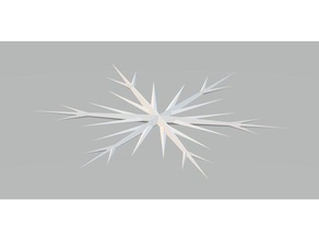 spiky snowflake math art blockscadsnowflake 3d print model - Mito3D